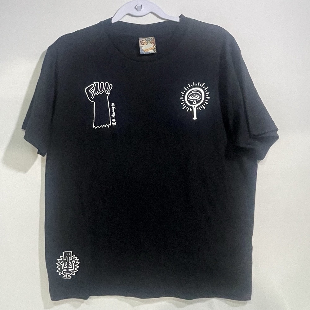 Keith Haring x Shoe Palace - Black Graphic Pop Art T-Shirt Mens Size Small